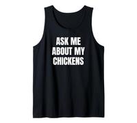 Ask Me About My Chickens Funny Farm Lover Tees and More Débardeur