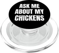 Ask Me About My Chickens Funny Farm Lover Tees and More PopSockets PopGrip pour MagSafe