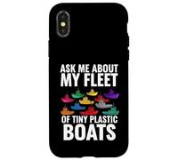 Ask Me About My Fleet of Tiny Plastic Boats 3D Printing Fun Coque pour iPhone X/XS