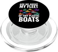 Ask Me About My Fleet of Tiny Plastic Boats 3D Printing Fun PopSockets PopGrip pour MagSafe
