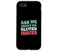 Ask Me About My Gluten Issues Mode de Vie Amusant sans Gluten Coque pour iPhone SE (2020) / 7/8