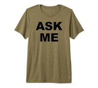 Ask Me en Noir T-Shirt Haut de Gamme