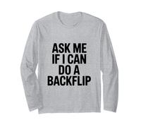 Ask Me If I Can Do A Backflip Humour de Gymnastique Manche Longue