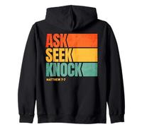 Ask Seek Knock Matthew 7:7 Christian Men Women Faith Sweat à Capuche