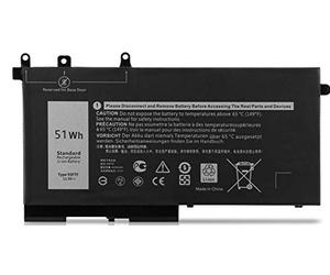 ASKC 11.4V 51Wh 93FTF Laptop Batterie pour Dell Precision 15 3520 Latitude E5280 E5480 E5580 E5490 E5590 5280 5480 5490 5491 5580 5590 5591 Series 83XPC 083XPC D4CMT 4YFVG