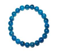 ASKFNASDKMFN Bracelet en apatite bleue unisexe de 8 mm | Pierre de cristal naturelle du troisième œil et du chakra de la gorge pour l'avenir, Feng Shui, méditation, divination, amulettes | Soulagement