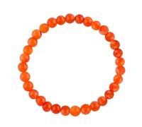 ASKFNASDKMFN Bracelet extensible unisexe avec pierre de naissance naturelle orange, bijou de guérison bohème, cadeau spirituel quotidien pour Noël et au-delà (cornaline)
