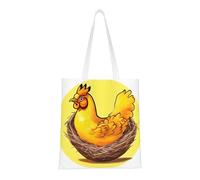 ASKhgg Bird's Nest Golden Chicken Prints Sac fourre-tout en toile pour femme, grande capacité, sacs à main esthétiques pour le travail et le shopping