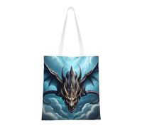 ASKhgg Flying Dragon Prints Sac fourre-tout en toile pour femme, grande capacité, sacs à main esthétiques pour le travail et le shopping