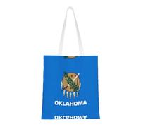 ASKhgg Oklahoma State Flag Prints Sac fourre-tout en toile pour femme, grande capacité, sacs à main esthétiques pour le travail et le shopping