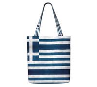 ASKhgg Sac fourre-tout en toile imprimé drapeau grec, sac à main pour femme, sac à dos de rangement, portefeuille, pour voyage, travail, gym