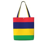 ASKhgg Sac fourre-tout en toile imprimée drapeau de l'île Maurice, sac à main pour femme, sac à dos, sac à dos, portefeuille, pour voyage, travail, salle de sport