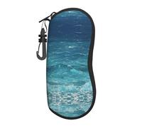 ASKhgg The Deep Blue Sea Print Étui souple en néoprène ultra léger avec fermeture éclair et mousqueton pour homme et femme