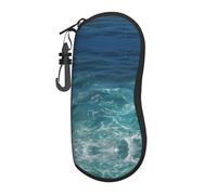 ASKhgg The Deep Ocean Étui souple pour lunettes de soleil en néoprène ultra léger avec fermeture éclair et mousqueton, pour homme et femme