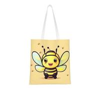 ASKhgg Yellow Bee Prints Sac fourre-tout en toile pour femme, grande capacité, sacs à main esthétiques pour le travail et le shopping