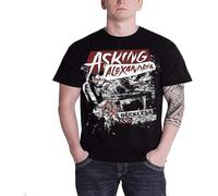 Asking Alexandria Reckless T-Shirt Black Graphic Mens Tee Shirt Manches Courtes(X-Large)