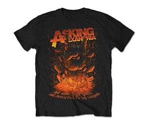 Asking Alexandria - T-Shirt # S Black Unisex # Metal Hand
