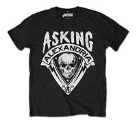 Asking Alexandria - T-Shirt # S Black Unisex # Skull Shield