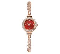 Askwho Montre à Quartz pour Femmes, Montre à Strass, Petit Cadran, Bracelet, Accessoires réglables, Quartz Femme (B, One Size)