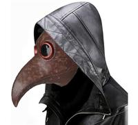 asky Masque de médecin de la peste avec bouche d'oiseaux à long bec en faux latex Steampunk