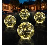 Askyli Lampes solaires flottantes pour piscine, 38,1 cm Éclairage solaire étanche pour piscine qui flotte, lumière LED blanche chaude illuminant des ballons de piscine, éclairage solaire pour piscine