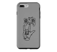 ASL I Love You Hand Gaming Ligne Continue Langue des Signes Coque pour iPhone 7 Plus/8 Plus