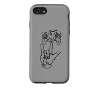 ASL I Love You Hand Gaming Ligne Continue Langue des Signes Coque pour iPhone SE (2020) / 7/8