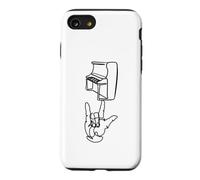 ASL I Love You Hand Piano Langue des Signes Ligne Continue Coque pour iPhone SE (2020) / 7/8