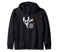 ASL Love Knitting en langage des Signes Sweat à Capuche
