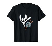 ASL Love Knitting en langage des Signes T-Shirt Graphique avec Valeur, Homme, Noir, L