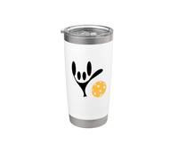 ASL Sign Language Love Pickleball pour joueurs de pickleball Gobelet isotherme en acier inoxydable double paroi