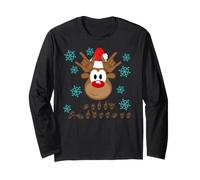 ASL T-Shirt Langue des Signes Sourd Renne de Noël Manche Longue