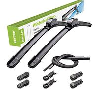 ASLAM Lot de 2 balais d'essuie-glaces multi-saisons de type M, 55,9 cm + 50,8 cm, adaptateurs multifonctionnels et recharges remplaçables, double durée de vie