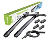 ASLAM Lot de 2 balais d'essuie-glaces multi-saisons de type M, 66 cm + 43,2 cm, adaptateurs multifonctionnels et recharges remplaçables, double durée de vie