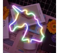 Aslanka Enseigne lumineuse au LED - décoration murale veilleuse USB/néon à piles pour anniversaire cadeau fête enfants salon décoration