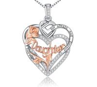 ASLBUNM Collier et bracelet en argent sterling S925 avec pendentif « Always My Daughter/Sister Forever My Friend » en forme de cœur, papillon, mère, fille, sœur, cadeau pour fille, Argent sterling