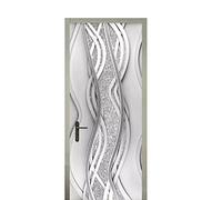 ASLKK Stickers Porte Affiche 3D Trompe Loeil Effet Auto Adhésif PVC Muraux Imperméable Sticker Murales Autocollants Affiches Art Décor,Diamant d'argent De Simulation De Ligne Papier Peint (77x200cm)