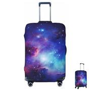 ASLKXOPEMG Housse de protection élastique pour valise de 65 à 95 cm - Bleu et violet - Anti-rayures - Lavable, Noir , L, Ensemble de bagages