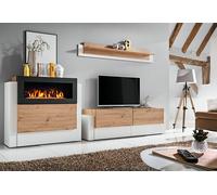 ASM Ensemble Meuble TV Queens 290 x 150 cm + Cheminée - 20 ASW QN