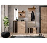 ASM Ensemble meubles à chaussures et étagères en bois - Pedro V - HJZ PD5+P