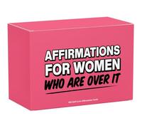 ASM GAMES Affirmations for Women Who Are Over It, 100 cartes d'affirmation d'auto-soins pour elle, un cadeau d'amitié et d'anniversaire amusant et inspirant pour les femmes