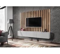 ASM Meuble TV en bois + parement mural - Verti II - PGAS VT 2