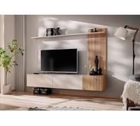 ASM Meuble TV mural en bois avec étagère - Solo - CAS SL