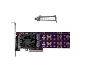 ASM2824 Carte adaptateur PCIe 3.0 x8 vers 4X M.2 NVMe SSD avec ASM2824 pour Minisforum Synology ZFS TrueNAS 22110/2280/2260/2242/2230 4* M.2