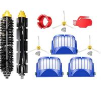 Asman accessoire pour iRobot Roomba 600 610 620 650 Série Aspirateur pièce de rechange kit - Comprend 3 Lot filtre, brosse latérale, et 1 Lot brosse à poils et Batteur Souple Brosse de nettoyage, Lot de 1 T