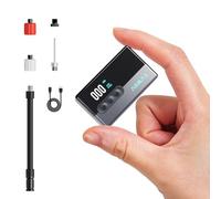 ASMAX Mini Pompe à Vélo, Tiny Pump 120 PSI avec Manomètre Numérique, Écran LCD, Valve Schrader et Presta, Batterie Rechargeable, Arrêt Automatique, pour Vélo Électrique, VTT, de Ville et Route, T30