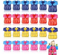ASMIZ Lot de 24 Tabliers Peinture Enfant Manches Longues Imperméables | Blouse Créative avec 3 Poches et Fermeture Velcro pour Arts Plastiques, Cuisine, École et Activités Manuelles