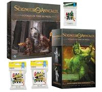 Asmodé PKGamePack Voyages en Terre du Milieu : Ext. Sombres Chemins + Habitants des Ténèbres + Sleeves - Version Française