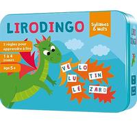 Asmodee Aritma LiroDingo Syllabes et Mots - Jeu de Société - 1 à 4 Joueurs | Jeu de Cartes éducatifs - Phonologie et Lettres - Maternelle GS et CP - Jeu Enfant à partir de 5 Ans - Version FR