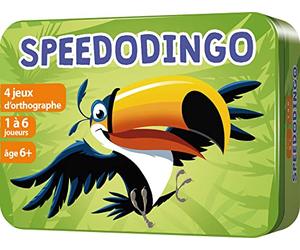 Asmodee Aritma - SPEEDODINGO CP/CE2 - Jeu de Société Éducatif dès 6 Ans | 4 Jeu d'Orthographe - 3 Niveaux de Progression - Réfléchir à l’Orthographe des Mots - 1 à 6 joueurs - 15 min - Version FR